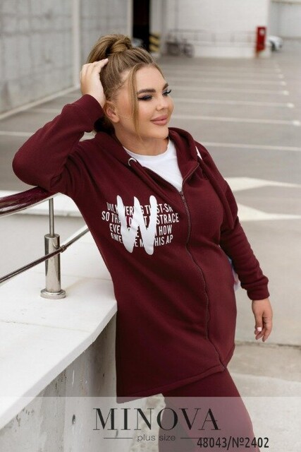 Спортивний Костюм №2402-Бордо