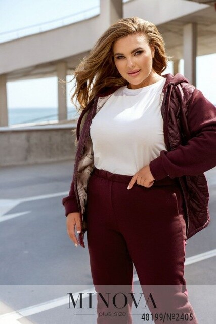 Спортивний Костюм №2405-Бордо Спортивний Костюм №2405-Бордо