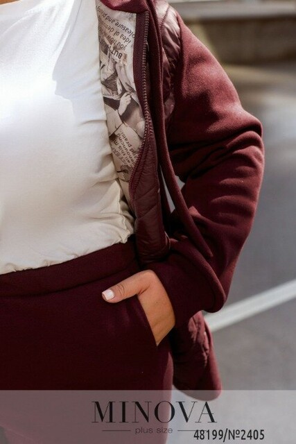 Спортивний Костюм №2405-Бордо Спортивний Костюм №2405-Бордо