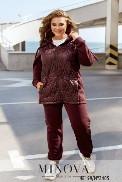Спортивний Костюм №2405-Бордо Спортивний Костюм №2405-Бордо