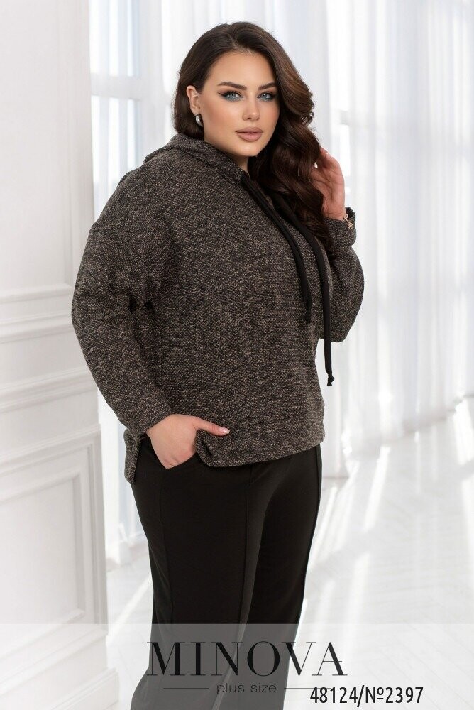 Костюм №2397-Чорний-Беж Костюм №2397-Чорний-Беж