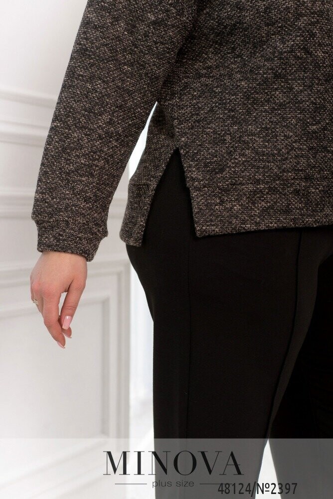 Костюм №2397-Чорний-Беж Костюм №2397-Чорний-Беж