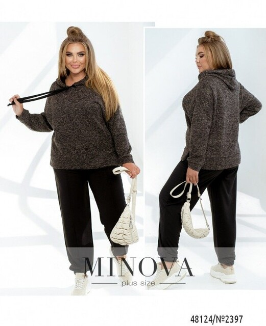 Костюм №2397-Чорний-Беж Костюм №2397-Чорний-Беж