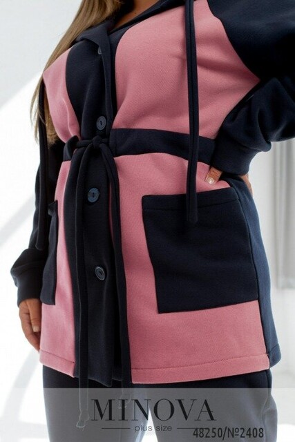 Спортивний Костюм №2408-Темно-Синій-Фреза Спортивний Костюм №2408-Темно-Синій-Фреза