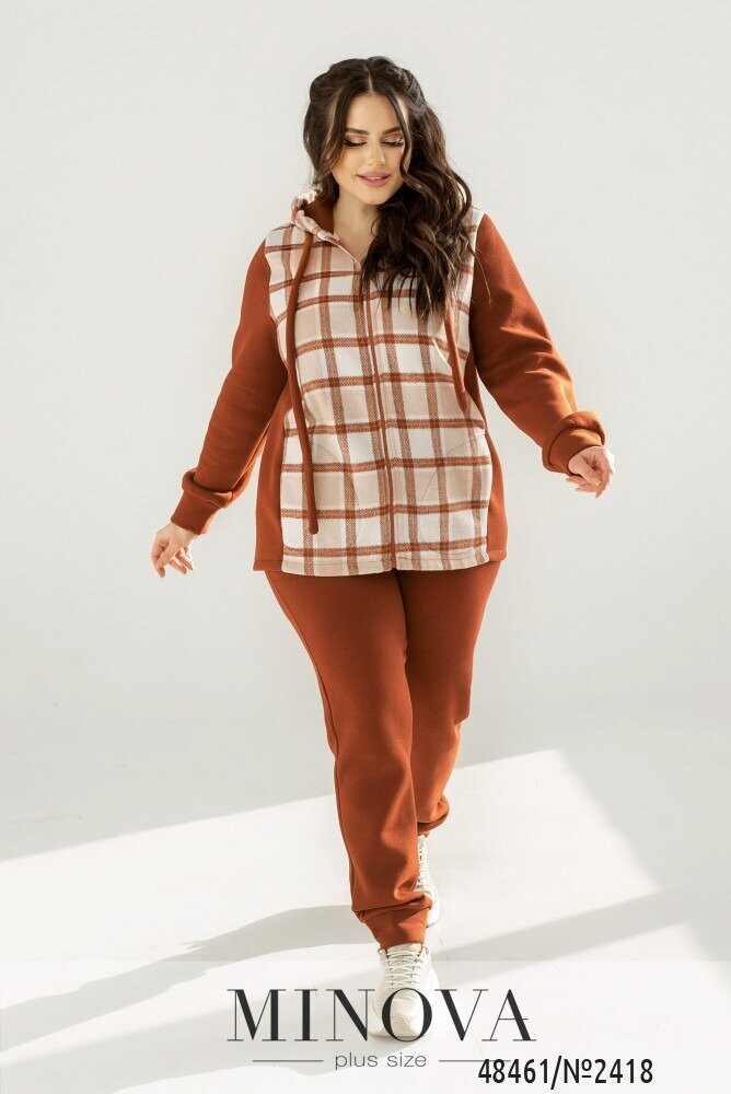 Спортивний Костюм №2418-Цегляний