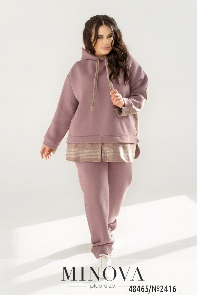 Спортивний Костюм №2416-Фреза Спортивний Костюм №2416-Фреза