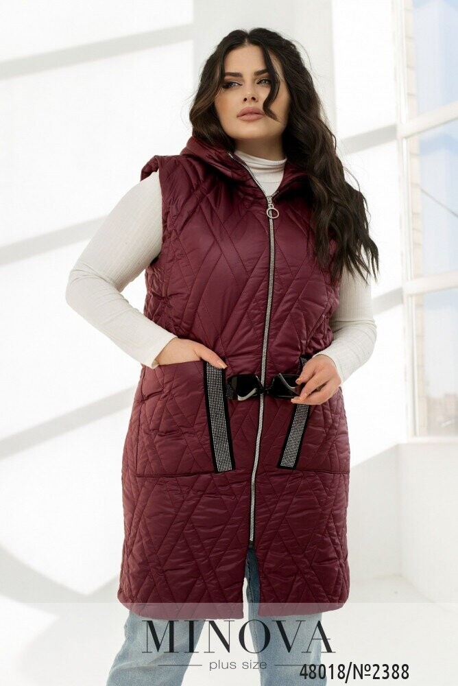Жилет №2388-Бордо Жилет №2388-Бордо