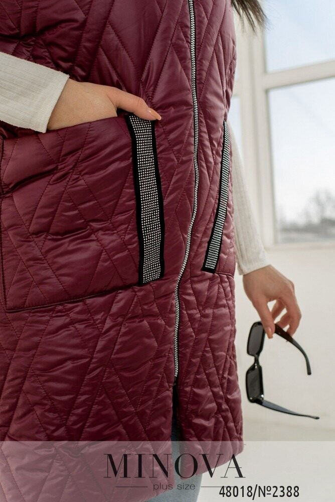 Жилет №2388-Бордо Жилет №2388-Бордо