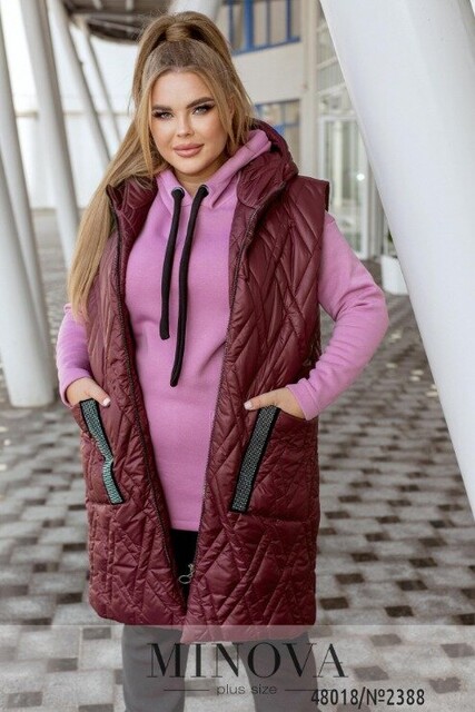 Жилет №2388-Бордо Жилет №2388-Бордо