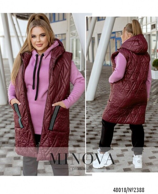 Жилет №2388-Бордо Жилет №2388-Бордо