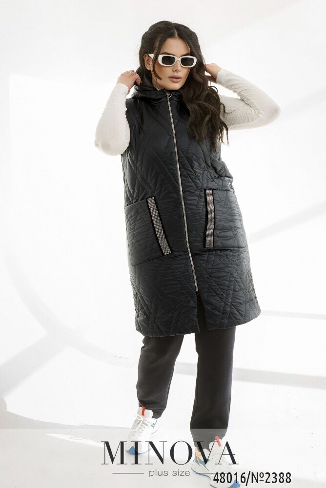 Жилет №2388-Темно-Синій Жилет №2388-Темно-Синій