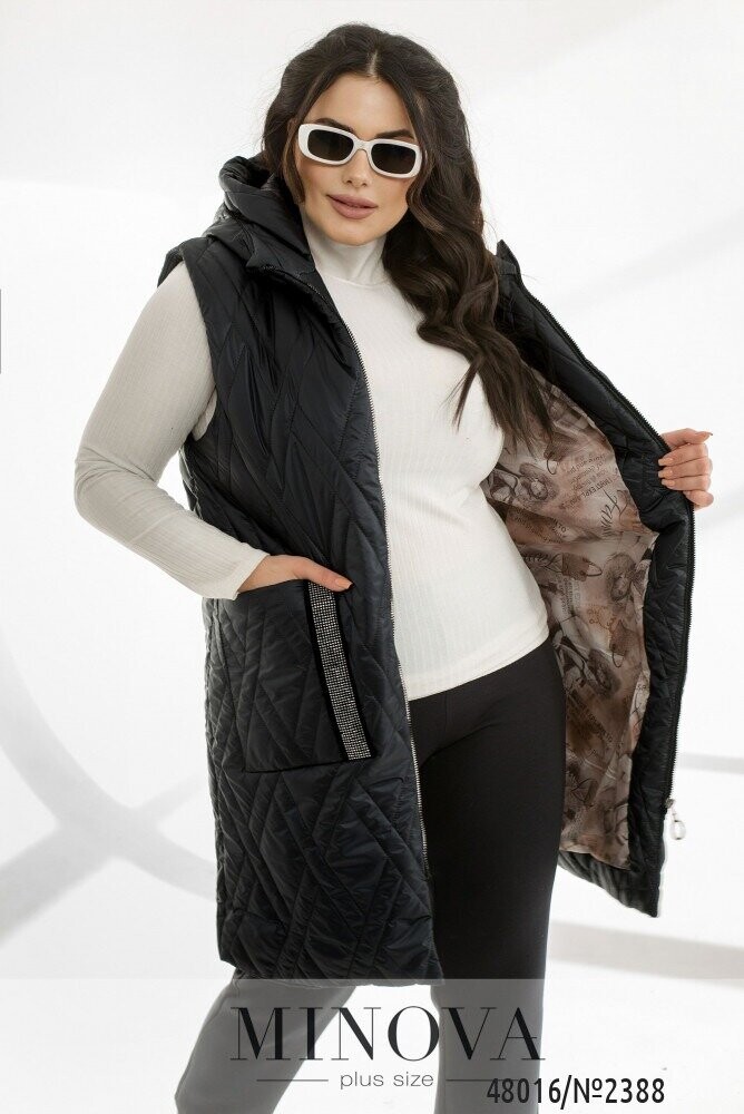 Жилет №2388-Темно-Синій Жилет №2388-Темно-Синій