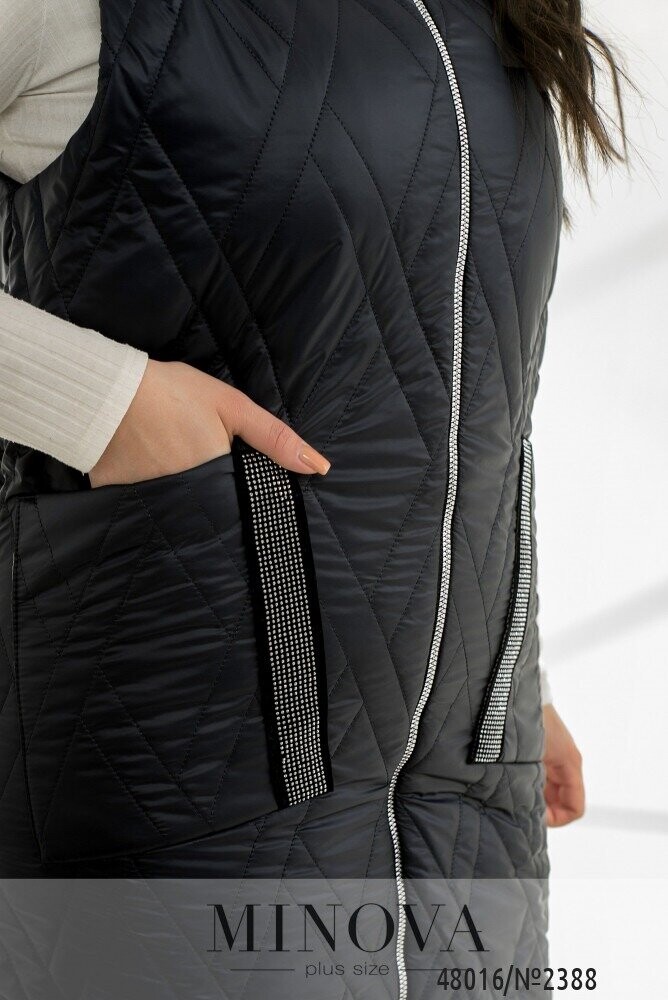 Жилет №2388-Темно-Синій Жилет №2388-Темно-Синій