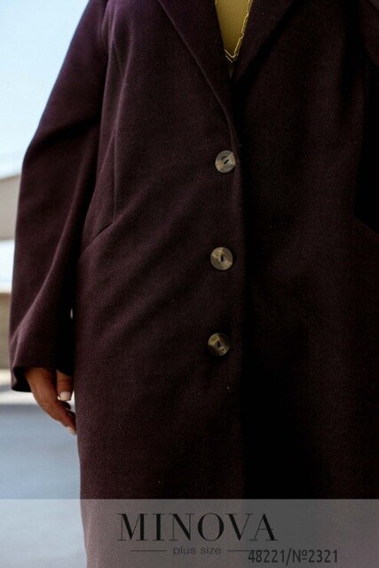 Пальто №2321-Коричневий Пальто №2321-Коричневий