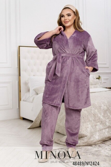 Домашній Костюм №2424-Бузковий