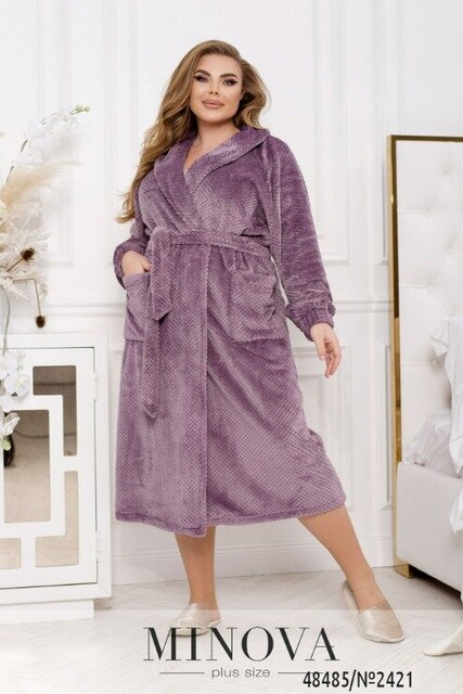 Халат №2421-Бузковий