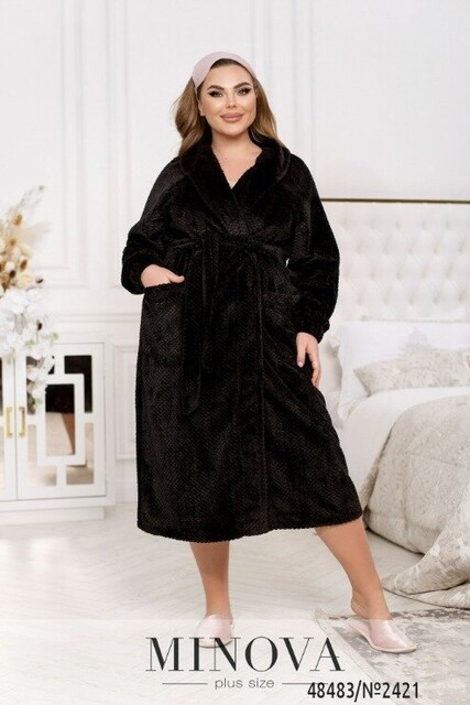 Халат №2421-Чорний