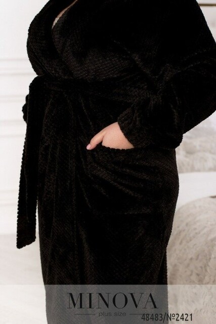 Халат №2421-Чорний