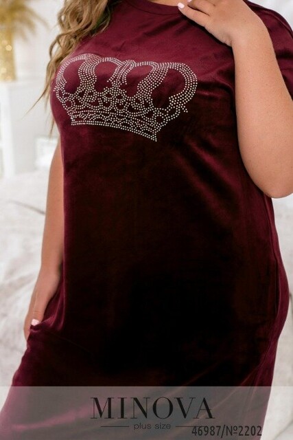 Домашня Сукня №2202-Бордо