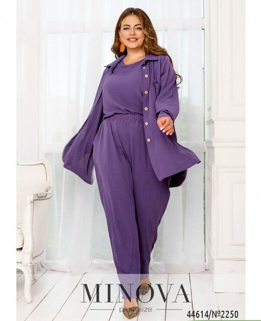 Костюм 3-Ка №2250-Фіолетовий Костюм 3-Ка №2250-Фіолетовий
