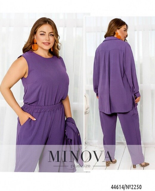 Костюм 3-Ка №2250-Фіолетовий Костюм 3-Ка №2250-Фіолетовий