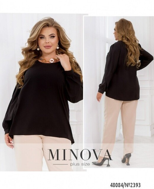 Блуза №2393-Чорний Блуза №2393-Чорний