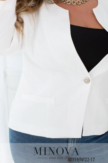 Піджак №22-17-Молочний Піджак №22-17-Молочний