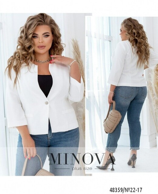 Піджак №22-17-Молочний Піджак №22-17-Молочний