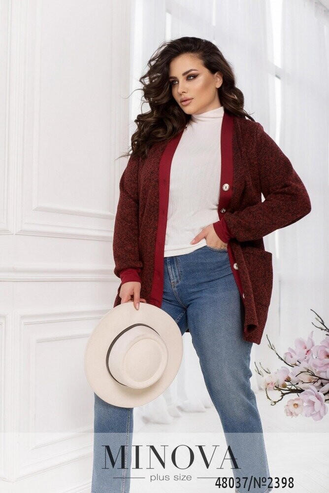 Кардиган №2398-Червоний Кардиган №2398-Червоний
