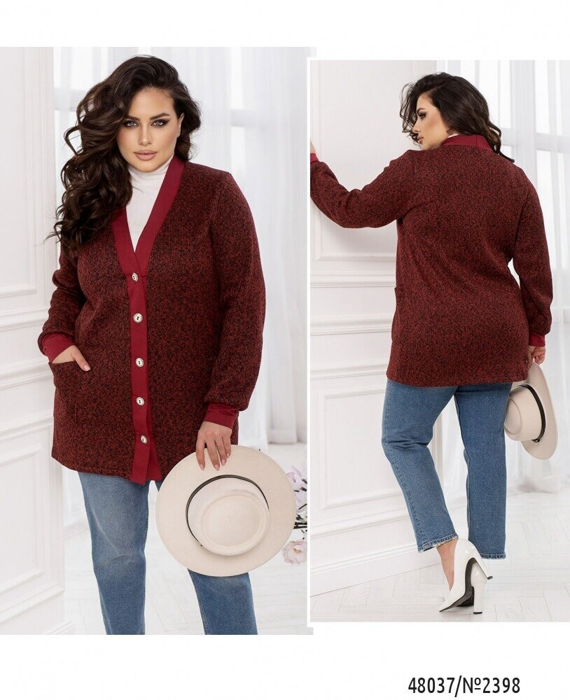 Кардиган №2398-Червоний Кардиган №2398-Червоний
