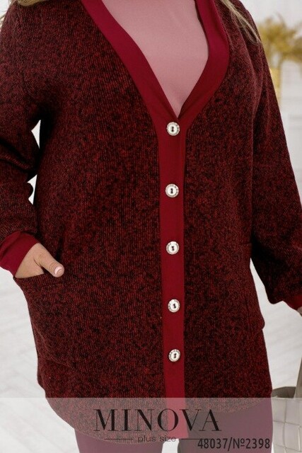 Кардиган №2398-Червоний Кардиган №2398-Червоний