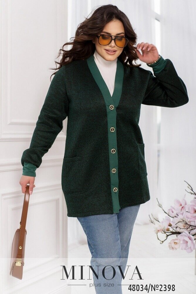 Кардиган №2398-Зелений