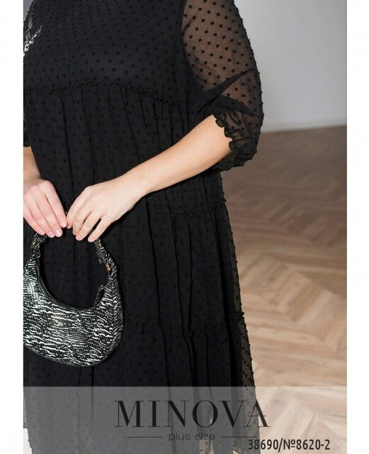 Сукня №8620-2-Чорний Сукня №8620-2-Чорний
