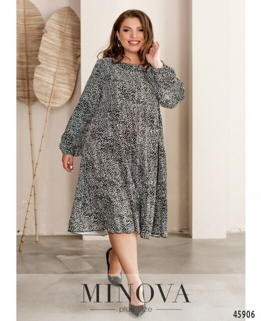 Сукня №1064-Чорно-Білий