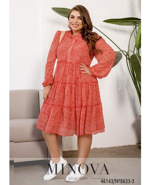 Сукня №8635-3-Червоний Сукня №8635-3-Червоний