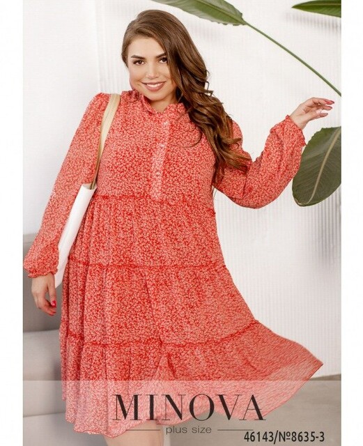 Сукня №8635-3-Червоний Сукня №8635-3-Червоний