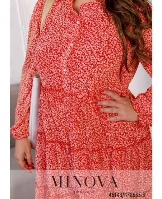 Сукня №8635-3-Червоний Сукня №8635-3-Червоний