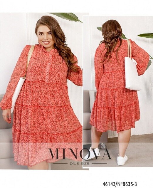 Сукня №8635-3-Червоний Сукня №8635-3-Червоний