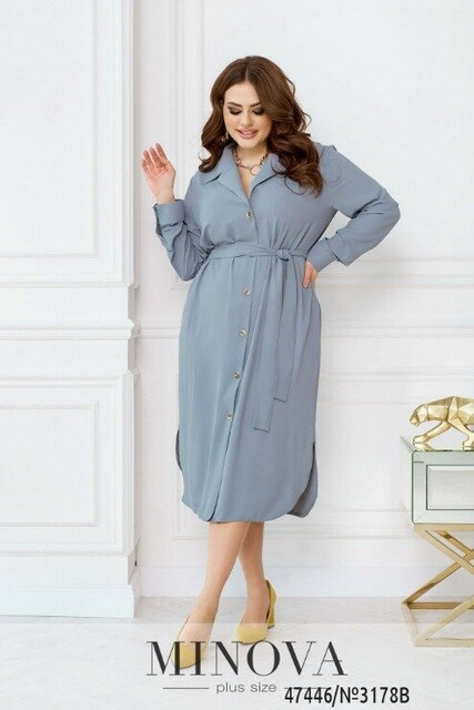 Сукня №3178В-Сіро-Блакитний Сукня №3178В-Сіро-Блакитний