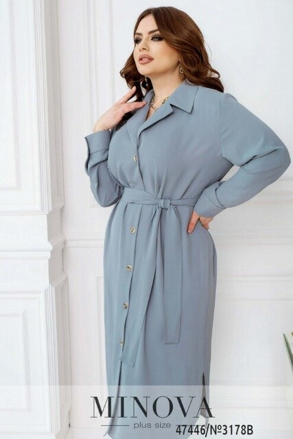 Сукня №3178В-Сіро-Блакитний Сукня №3178В-Сіро-Блакитний
