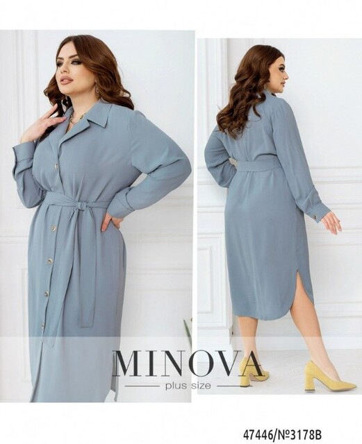 Сукня №3178В-Сіро-Блакитний Сукня №3178В-Сіро-Блакитний