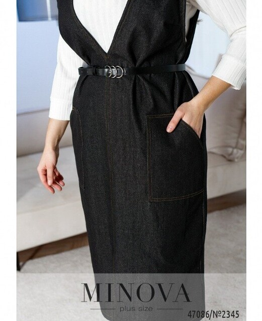 Сарафан №2345-Чорний Сарафан №2345-Чорний