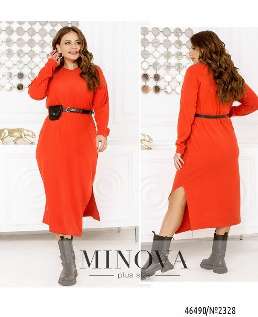Сукня №2328-Морквяний Сукня №2328-Морквяний