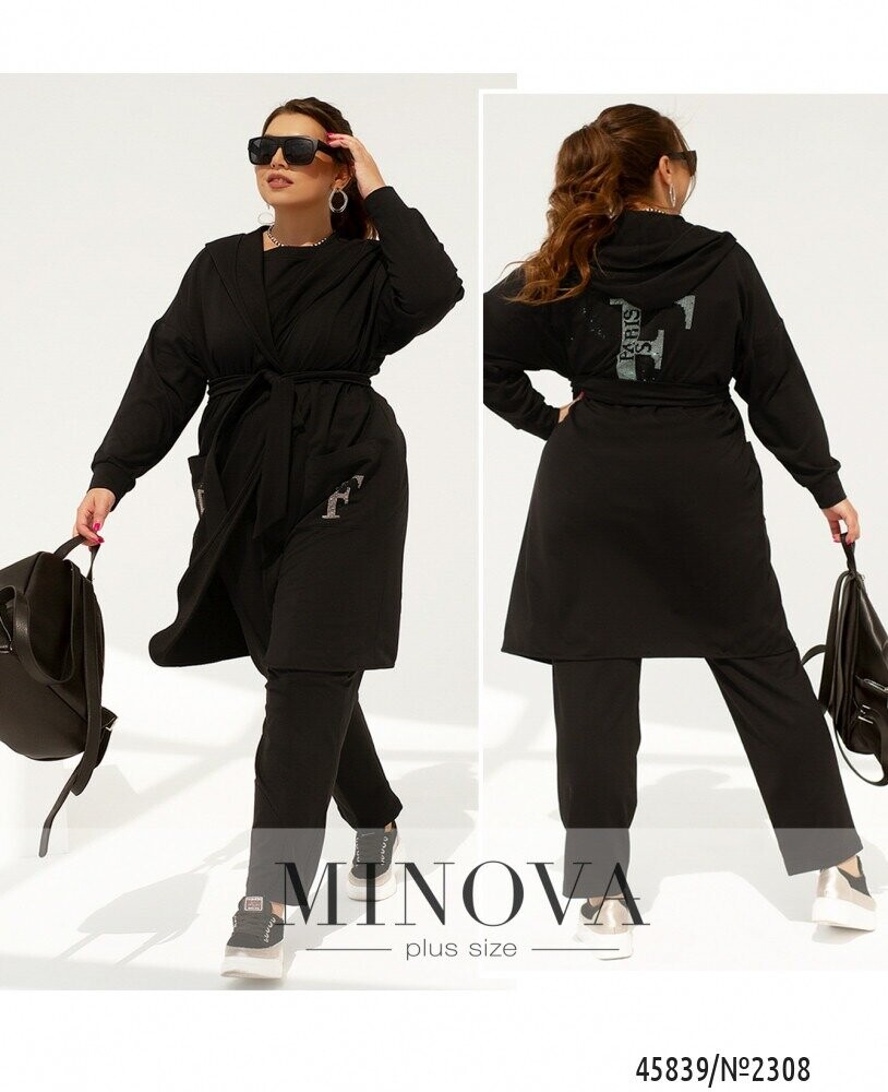 Костюм 3-Ка №2308-Чорний Костюм 3-Ка №2308-Чорний