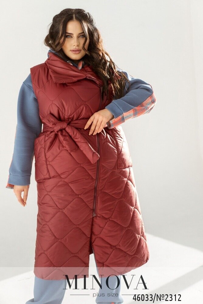 Жилет №2312-Бордо