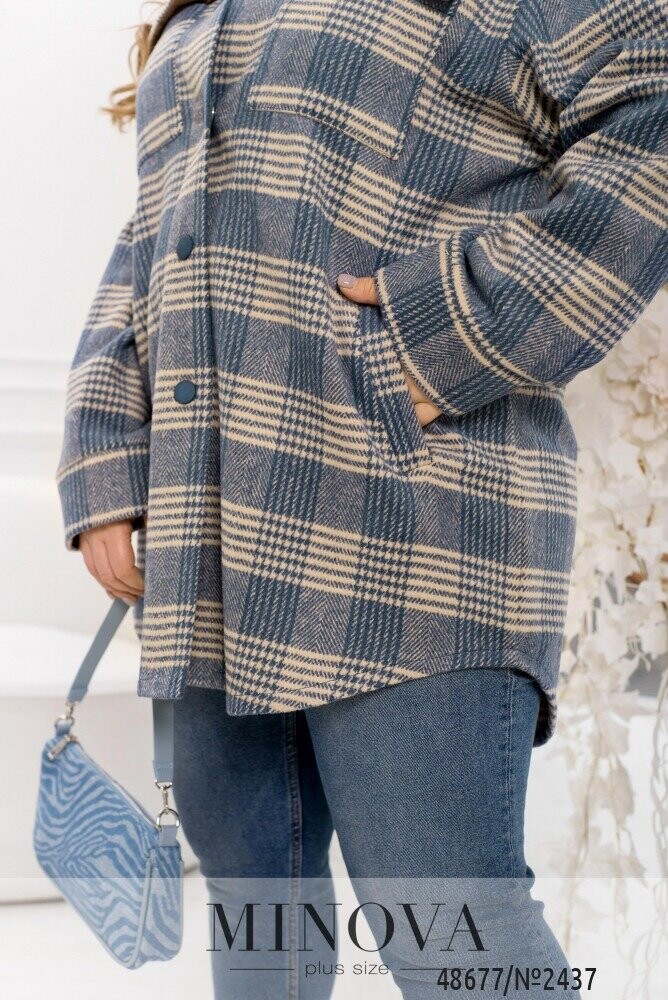 Кардиган-Рубашка №2437-Джинс Кардиган-Рубашка №2437-Джинс