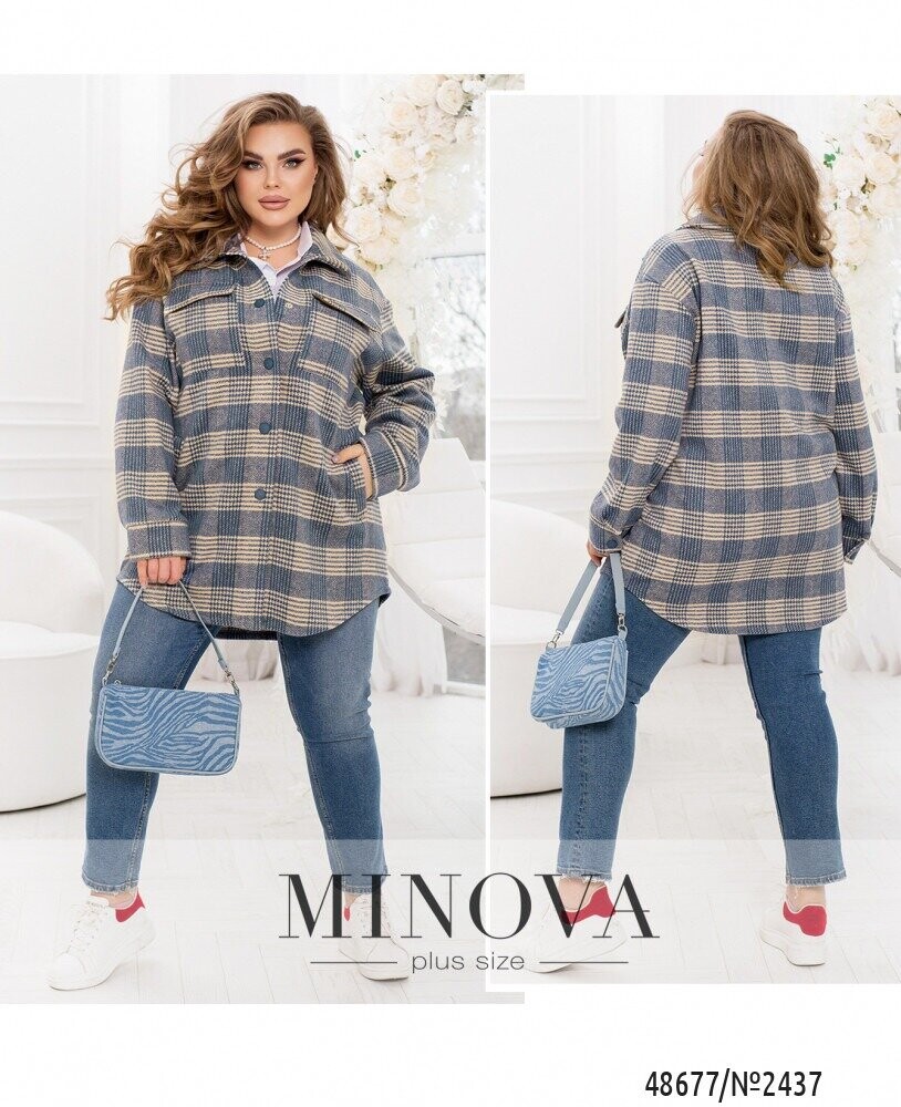 Кардиган-Рубашка №2437-Джинс Кардиган-Рубашка №2437-Джинс