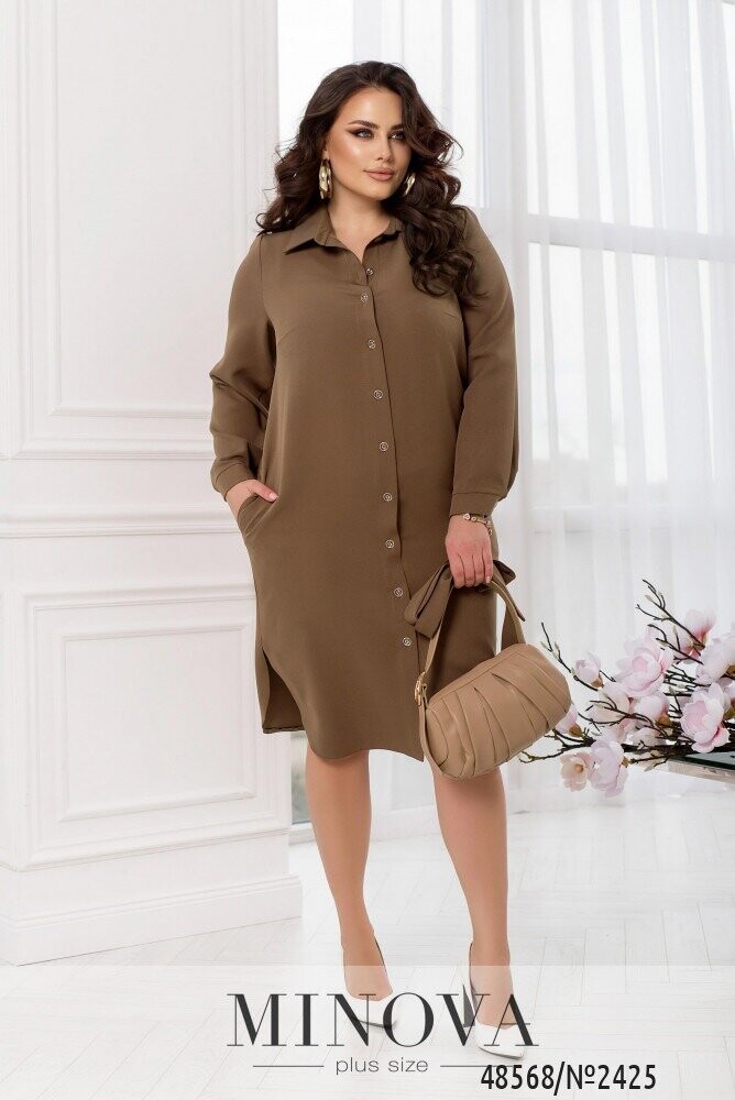 Сукня №2425-Коричневий
