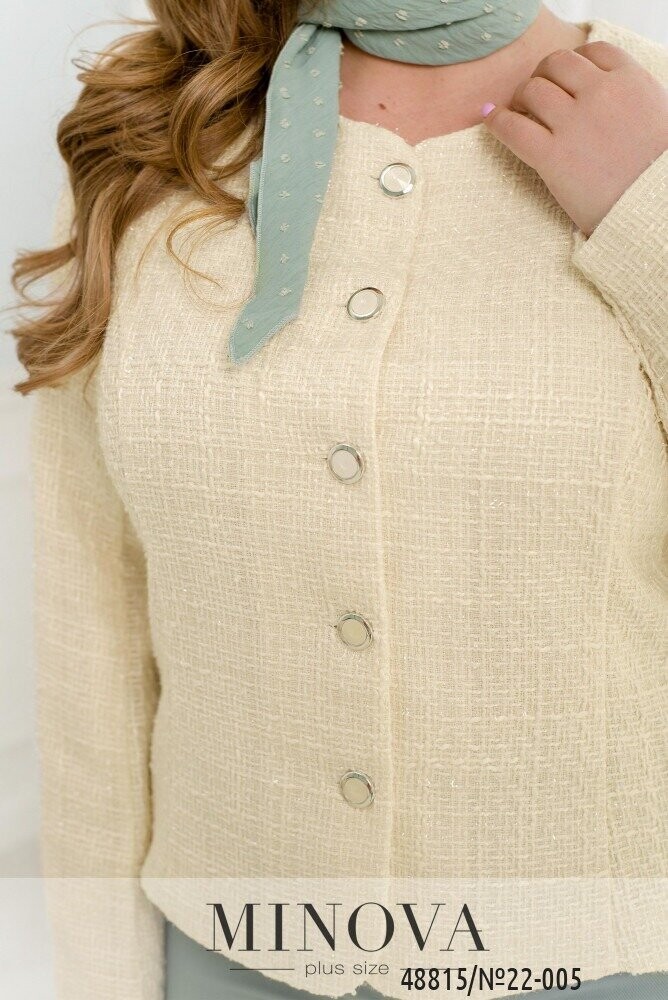 Піджак №22-005-Молочний Піджак №22-005-Молочний