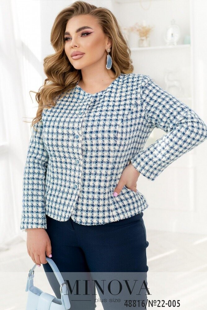 Піджак №22-005-Темно-Блакитний Піджак №22-005-Темно-Блакитний